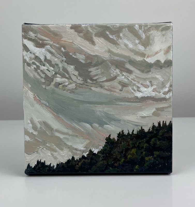 "Rising Wind" 6x6" Acrylic & Oil on Canvas