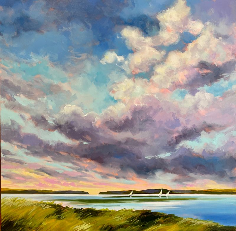 "Glory Days" 30x30" Acrylic Painting