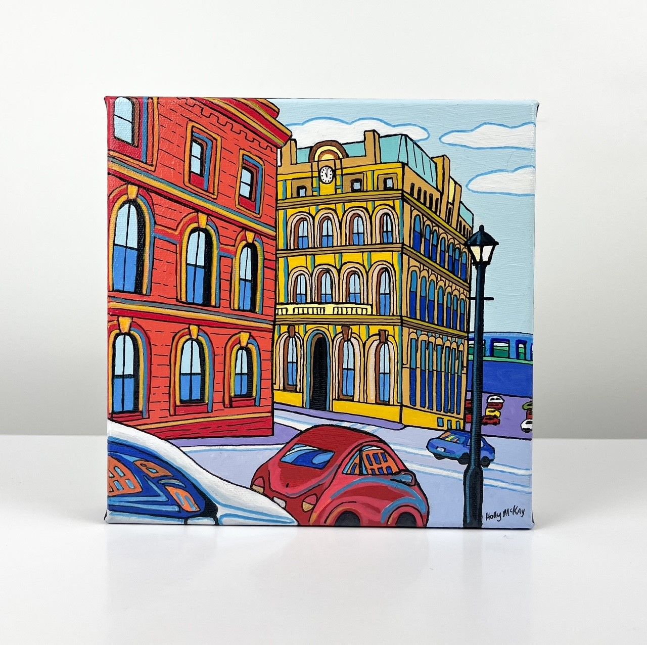 Holly McKay Saint John New Brunswick Canada Handworks Gallery Canadian Acrylic Painting Old Post Office Cityscape Uptown 