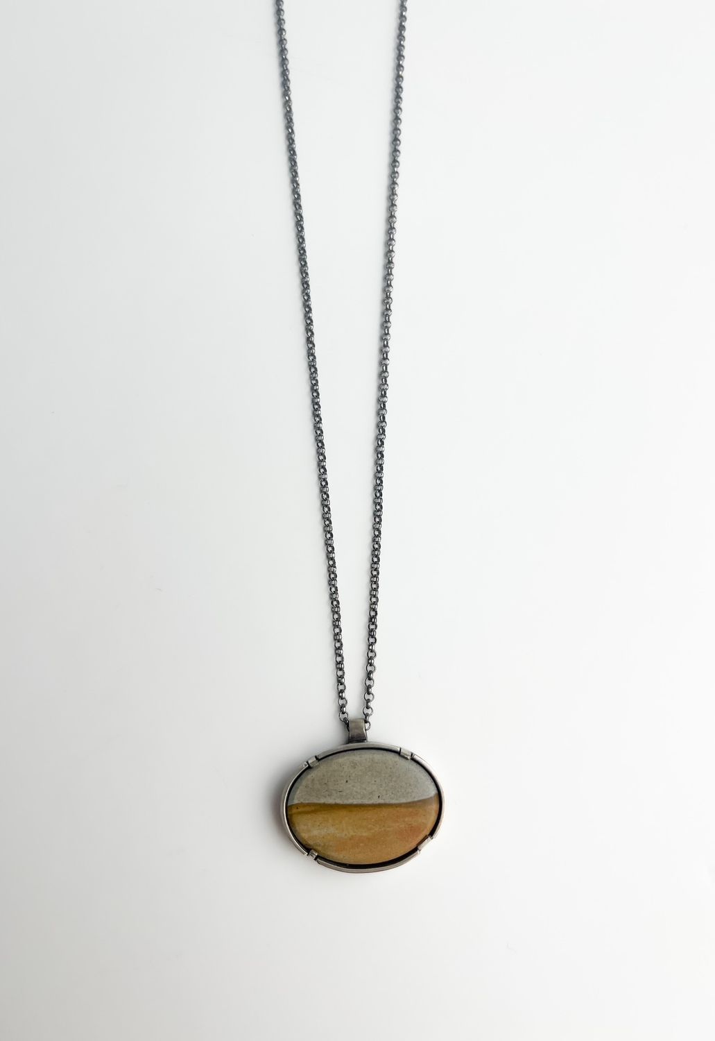 Patty Goodine Five Crows Silver Saint John New Brunswick Canada Handworks Canadian Jeweler Beach Jasper Pendant