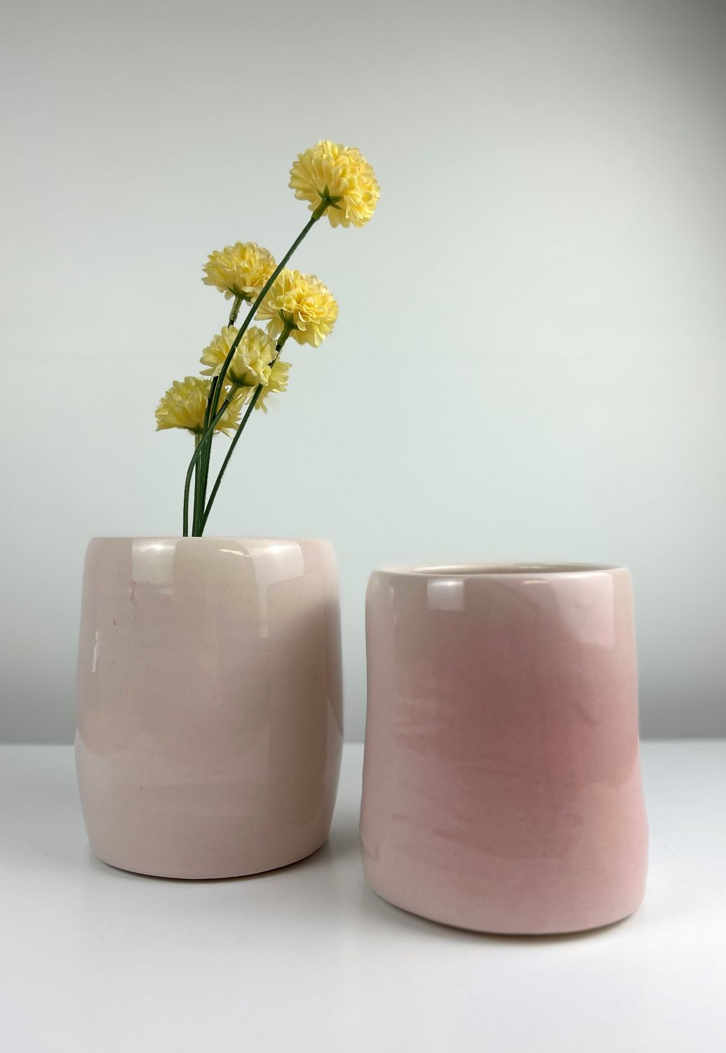 Darren Emenau MNO Saint John New Brunswick Canada Handworks Gallery Canadian Potter Japonesque Pottery Large Glossy Pink Vase