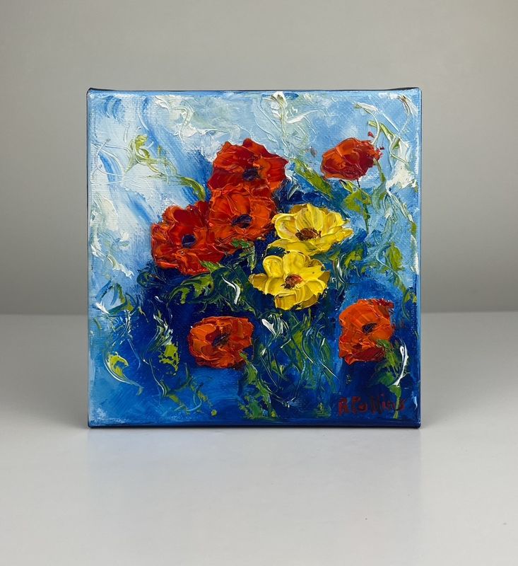 &quot;Just for you&quot; 6x6&quot; Oil Knife Painting on Canvas