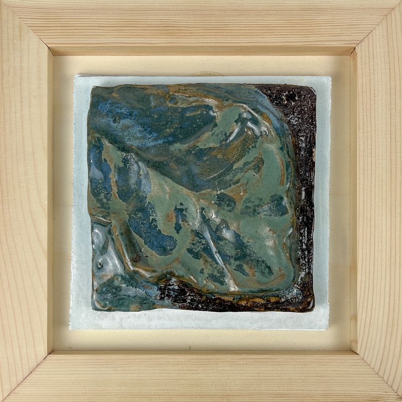 "Feather Tile" Collection 10x10 Framed Tile Pottery