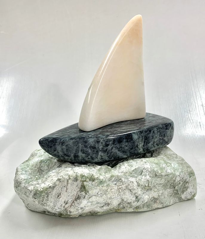 "Into the Roil"  Indian & Cubec Soapstone 9x8x7.5"