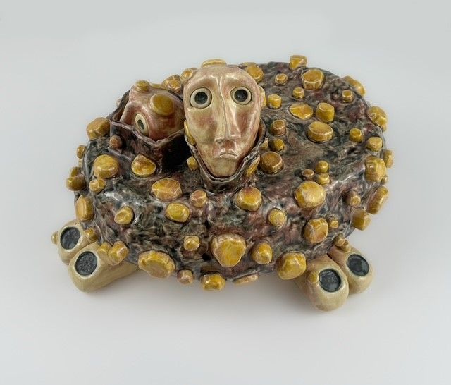 "Covid Creature" Pottery Sculpture