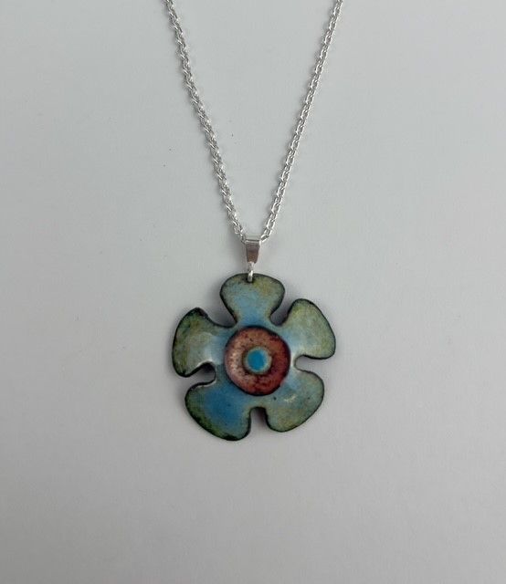 Cyclops Pendant Powdered Glass/ Mixed Metal