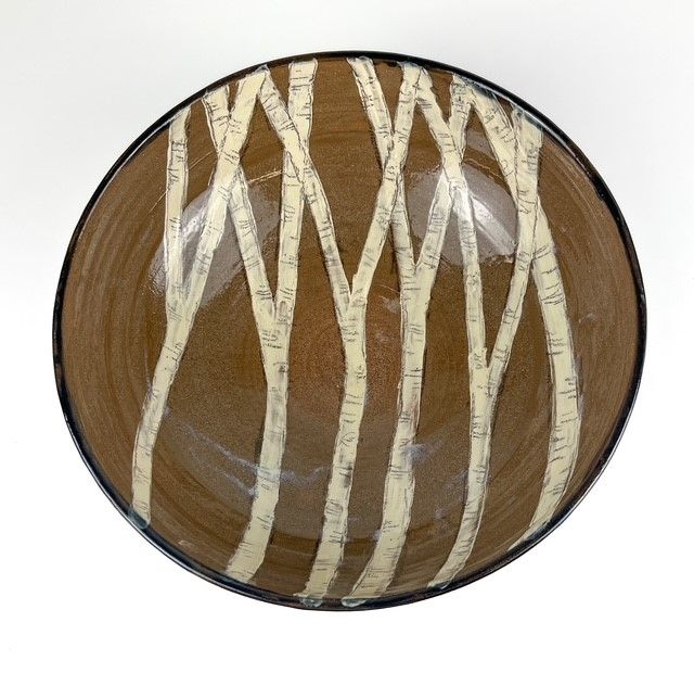 Large Birch Pottery Bowl