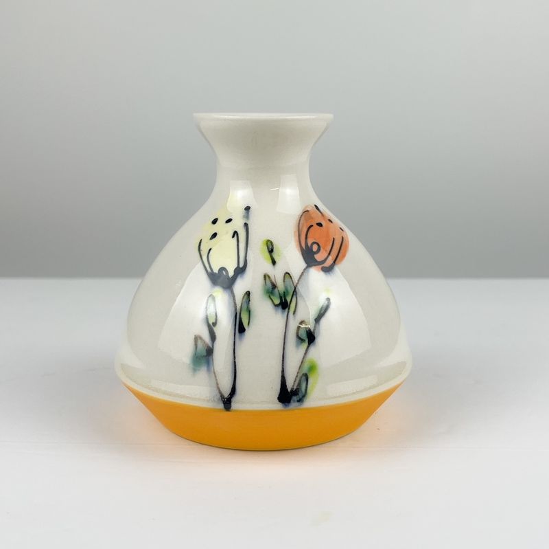 Small Mid Mod Floral Bud Vase