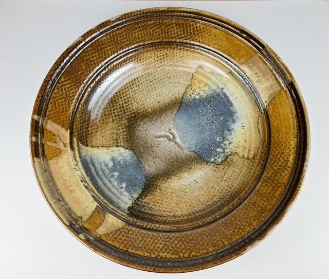 Honey/Blue Display Fruit Bowl