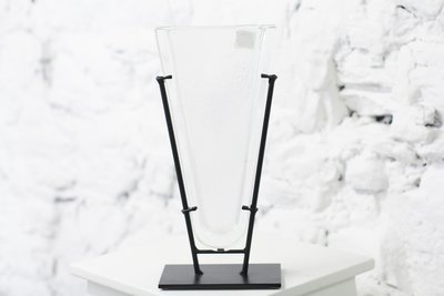 Narrow vase on steel stand 16