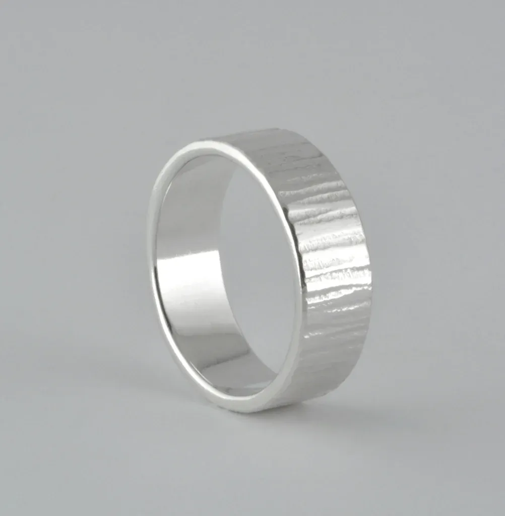 Forrest Ring Sterling Silver 7mm Wide
