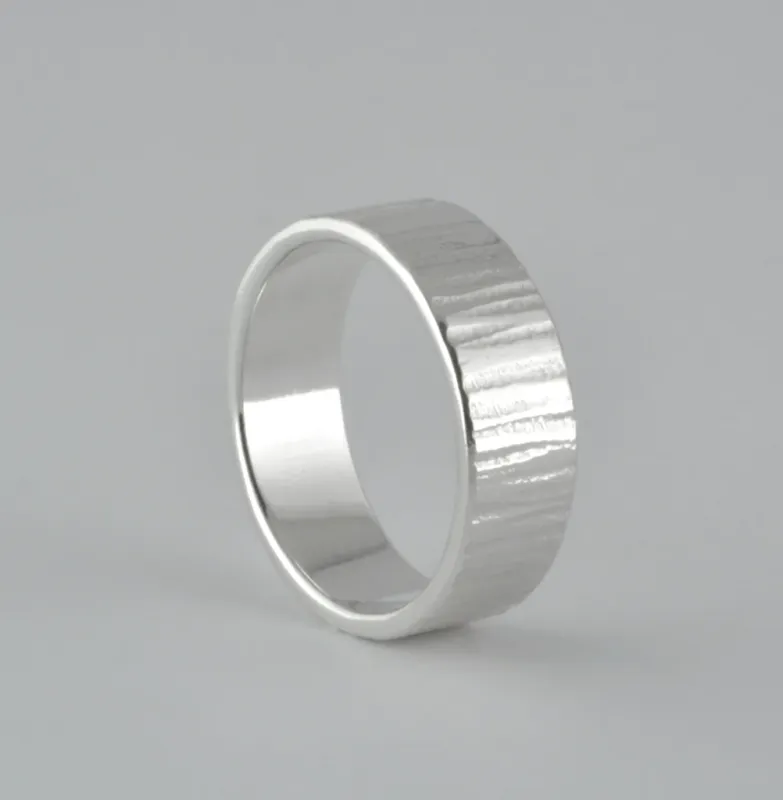 Forrest Ring Sterling Silver 7mm Wide