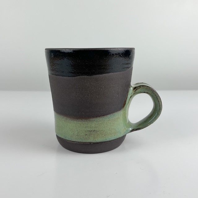 Black Clay with Aqua Glaze Mug
