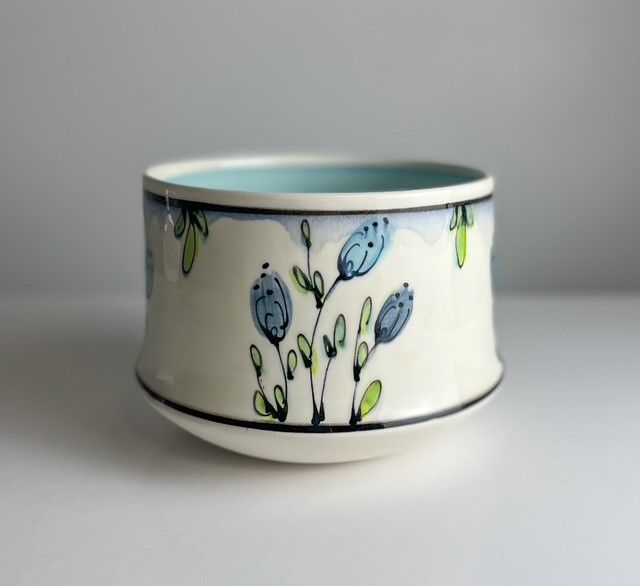 Display Floral Pottery Bowl