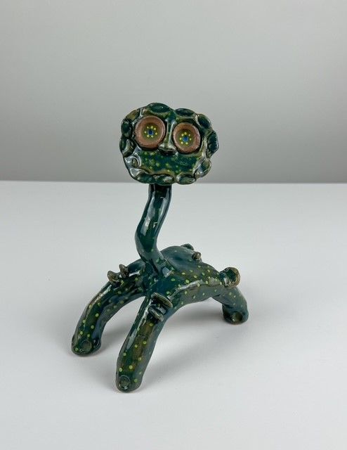 Moon Face Alien Sculpture