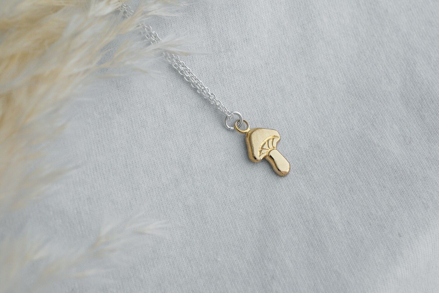 Silver Mushroom Necklace