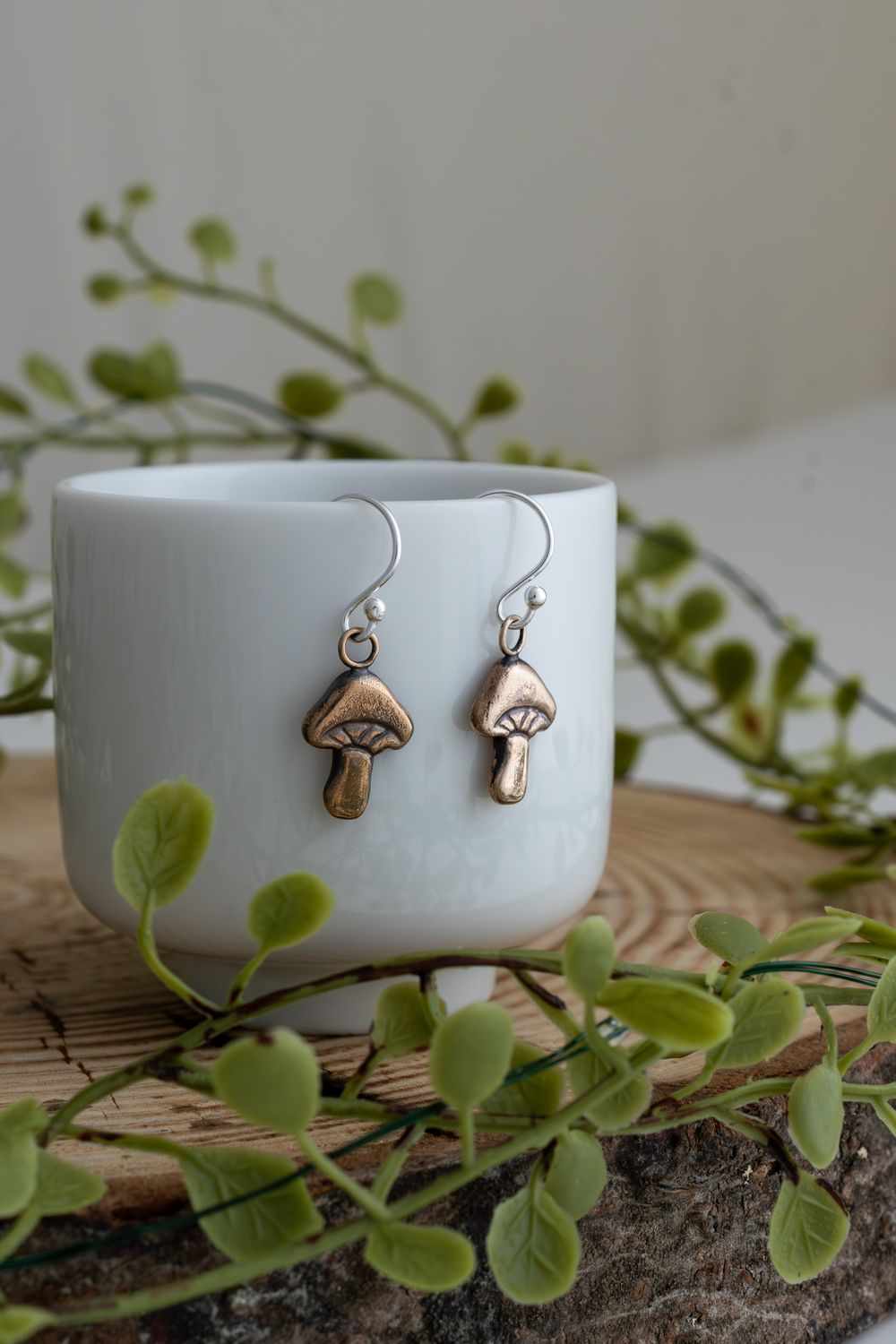 Silver Mushroom Necklace