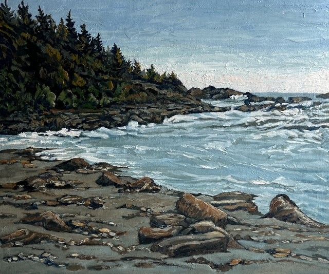 Lynn Wigginton Saint John New Brunswick Canada Handworks Canadian Acrylic Oil Painting Landscape, Seascape Saint Rest Beach