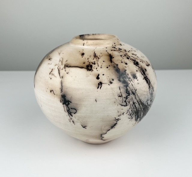 Horsehair &amp; Feather Vase (Dry Flowers only)