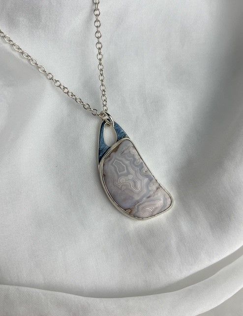 Pendant: Silver Copper Imperial Jasper