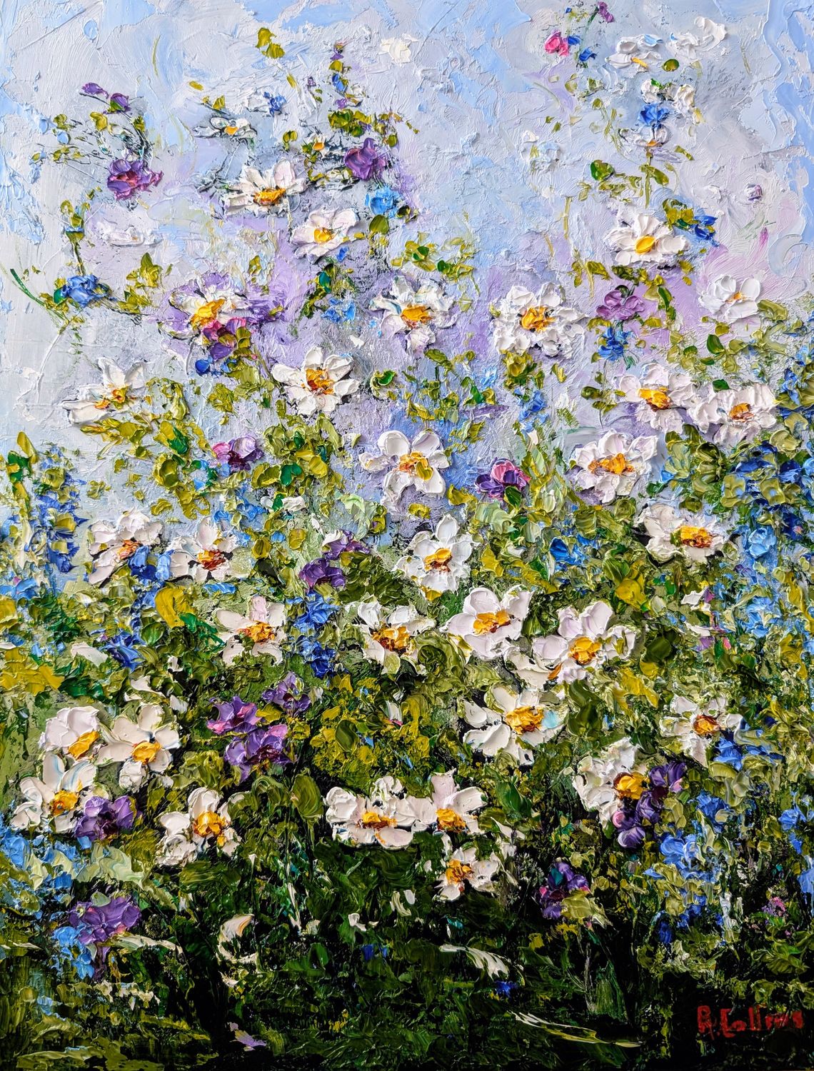 &quot;Just Take My Hand&quot; 14x18&quot; Oil Knife Painting on Canvas