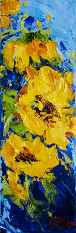 &quot;You Are My Sunshine&quot; 4x12&quot; Oil Knife Painting on Canvas