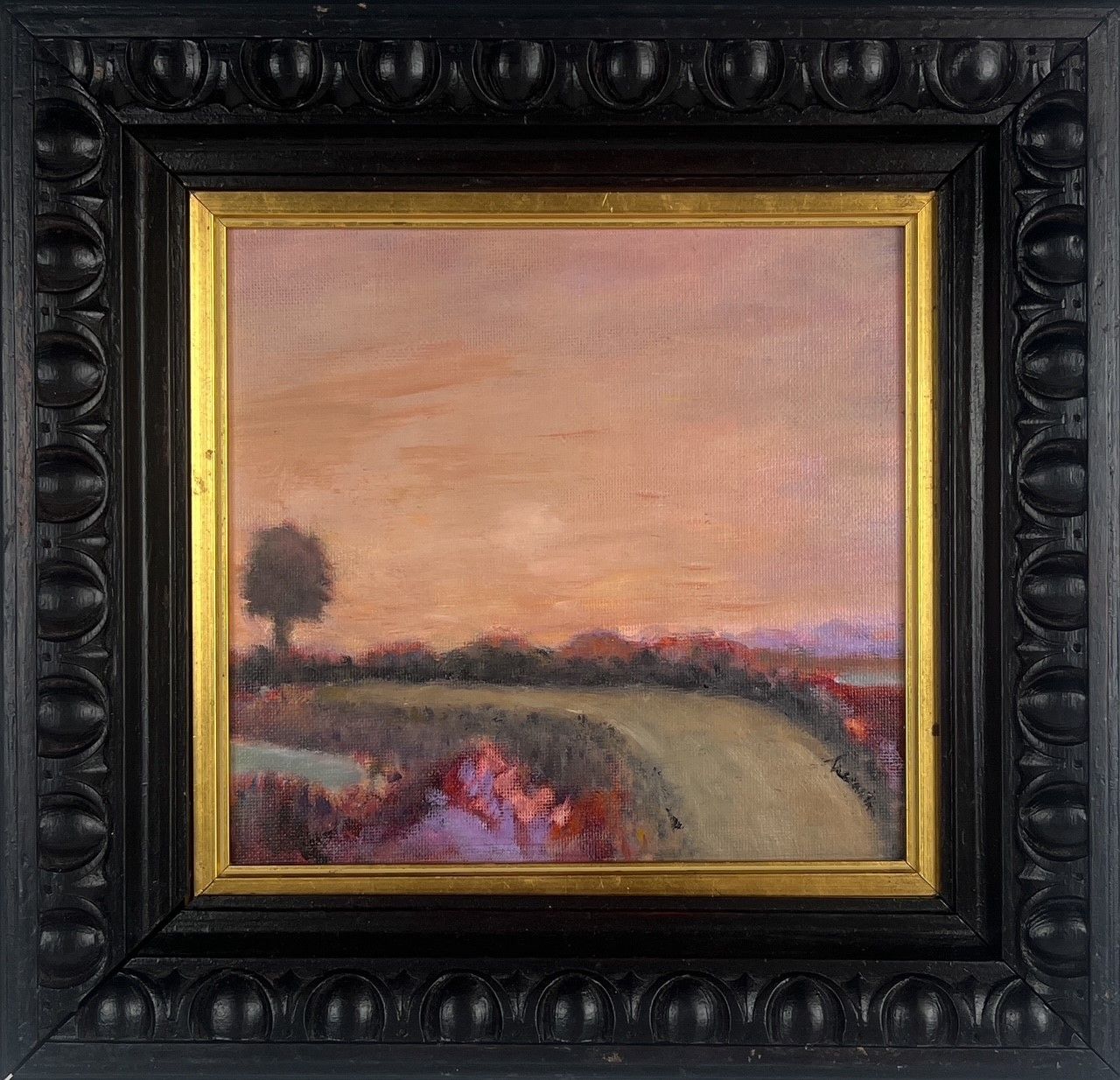 &quot;Country Lane&quot; 7.25x8&quot; Framed 12x12.5&quot; Oil
