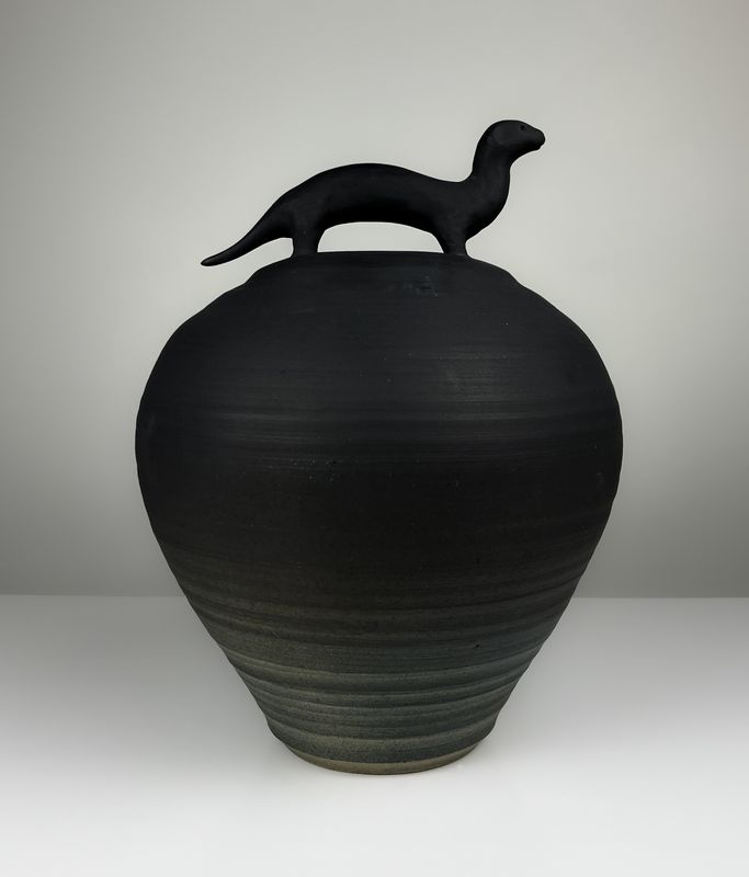 Otter Pottery Vase