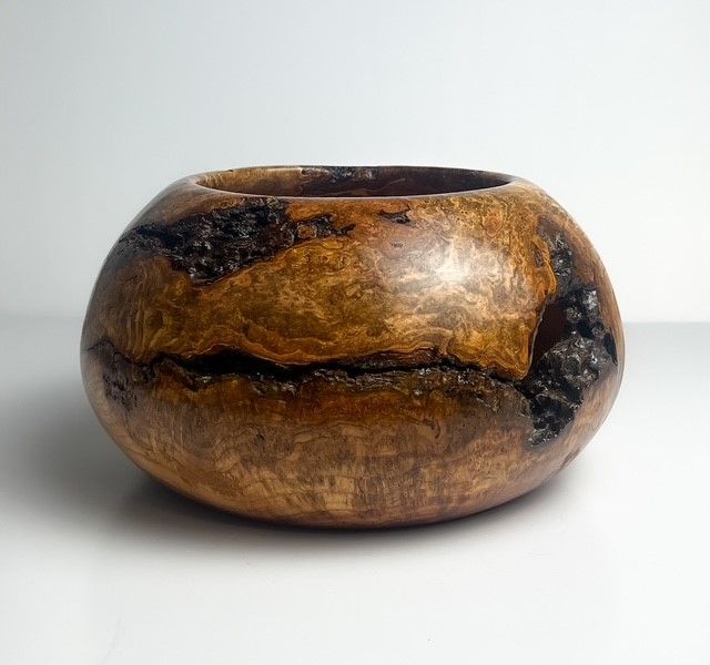Cherry Burl Bowl 9x5&quot;