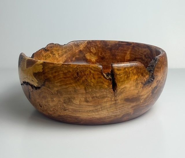 Cherry Burl Bowl 9.25x3.75&quot;