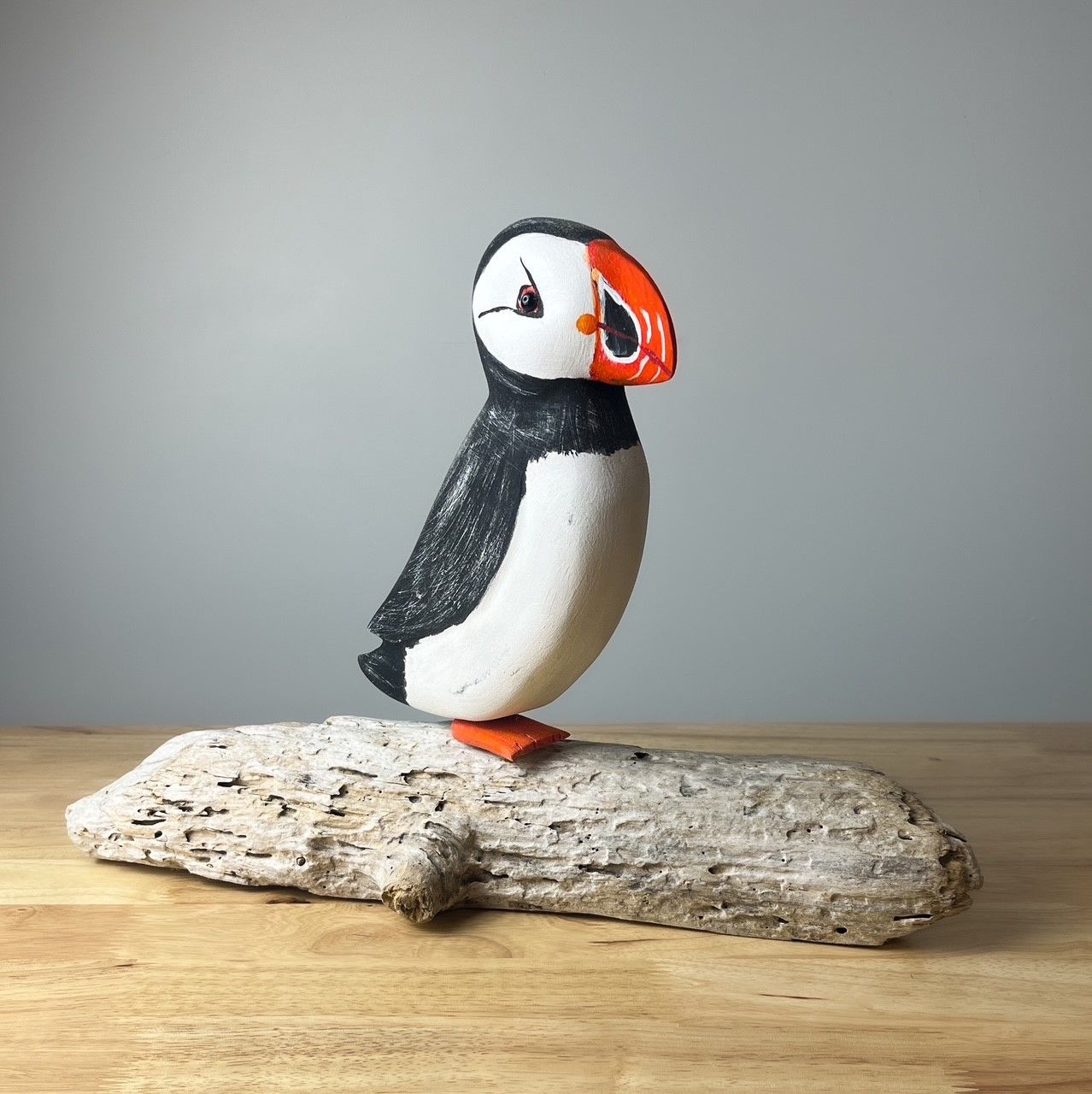 Puffin on Driftwood