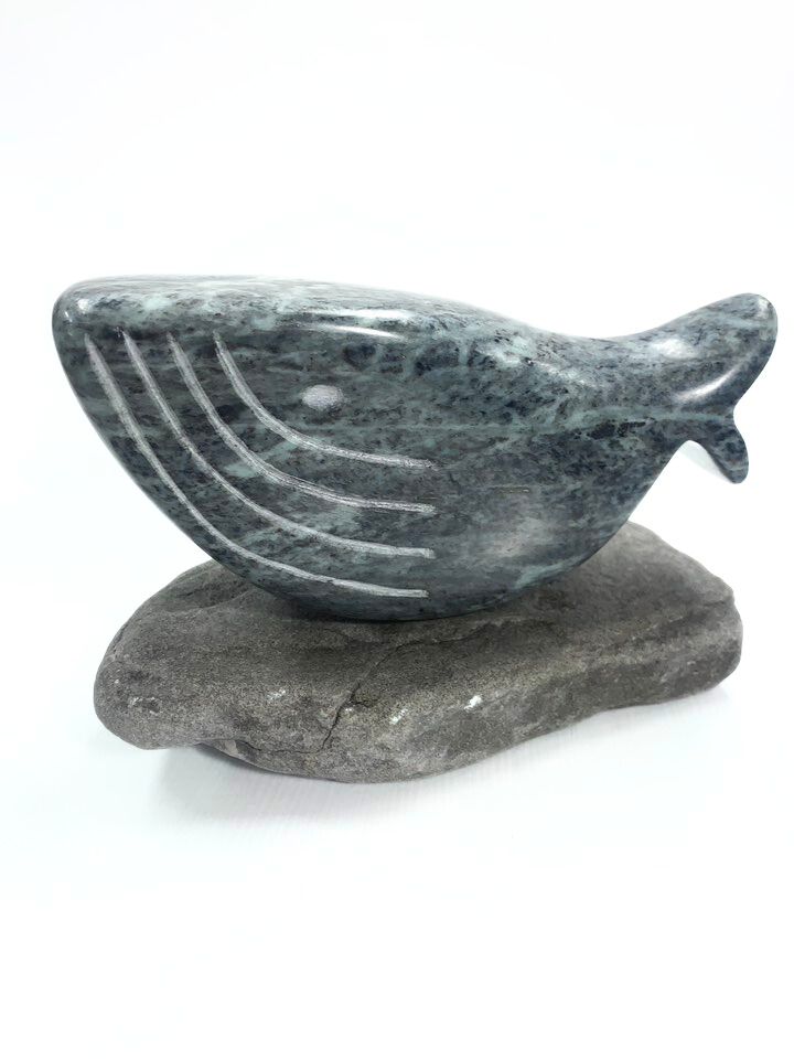 "A Little Whale" Soapstone Sculpture 5x7.5x5"