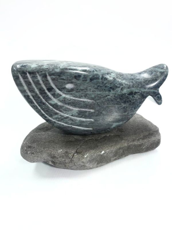 "A Little Whale" Soapstone Sculpture 5x7.5x5"