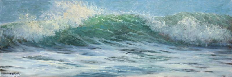 "Dance of the Waves" 12x36" Oil on Canvas