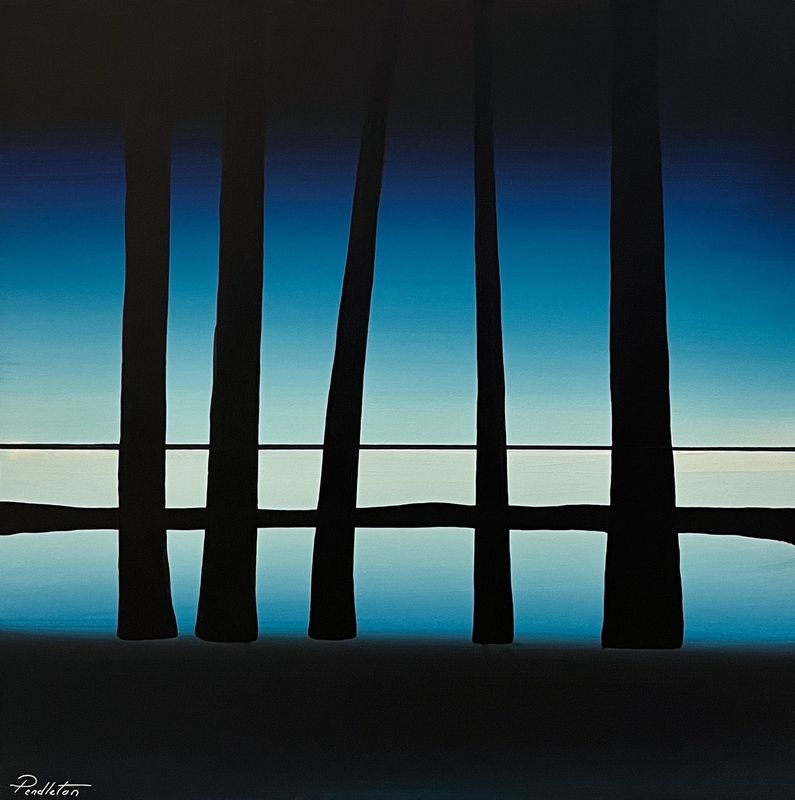 "Through the Blue" 24x24" Acrylic Painting on Canvas