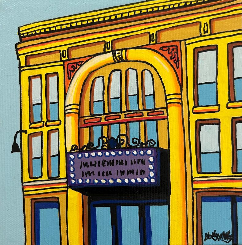 "The Imperial Theatre Kings Square" 6x6" Acrylic on Canvas