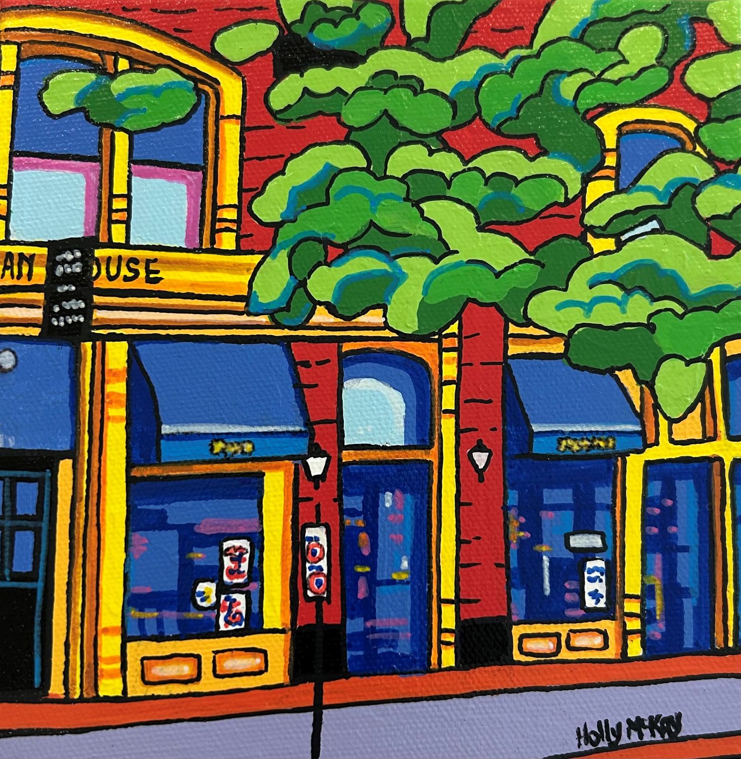 "Gahan House" 6x6" Acrylic on Canvas