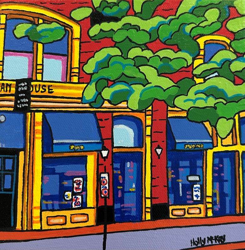 "Gahan House" 6x6" Acrylic on Canvas