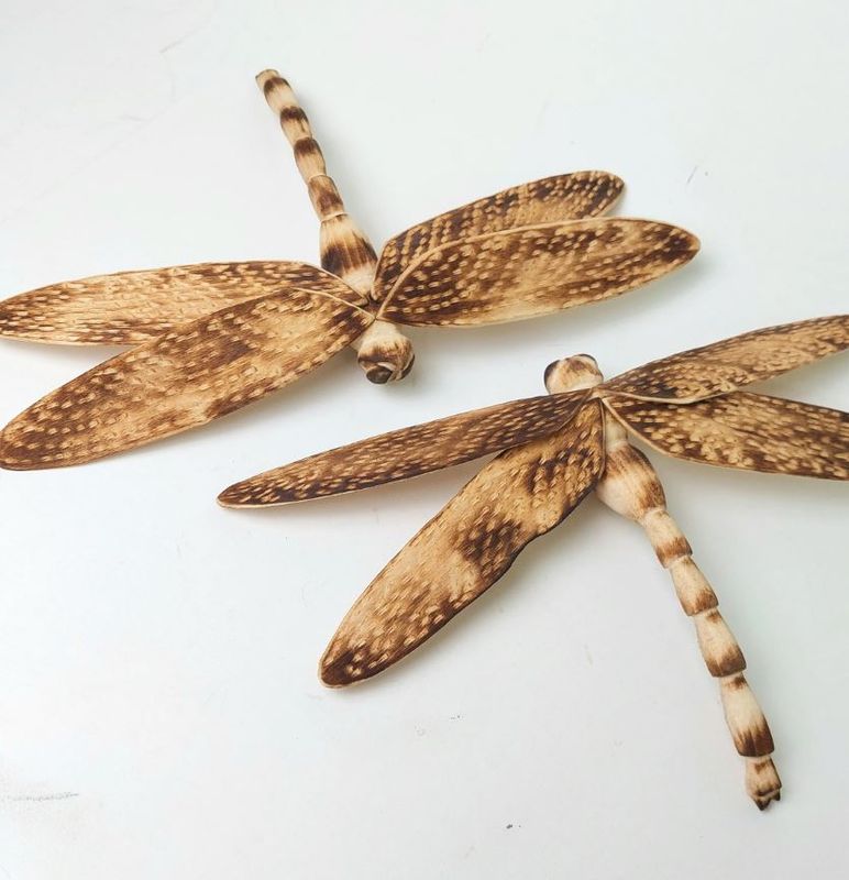 Dragonfly Wood Wall Hanging 9.5x6"