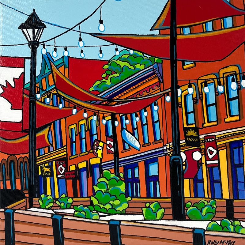 "Summer on Canterbury" 10x10"  Acrylic Painting