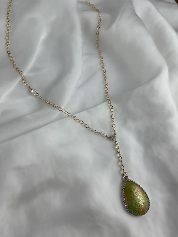 Enamel Pendant 14k Gold/SS