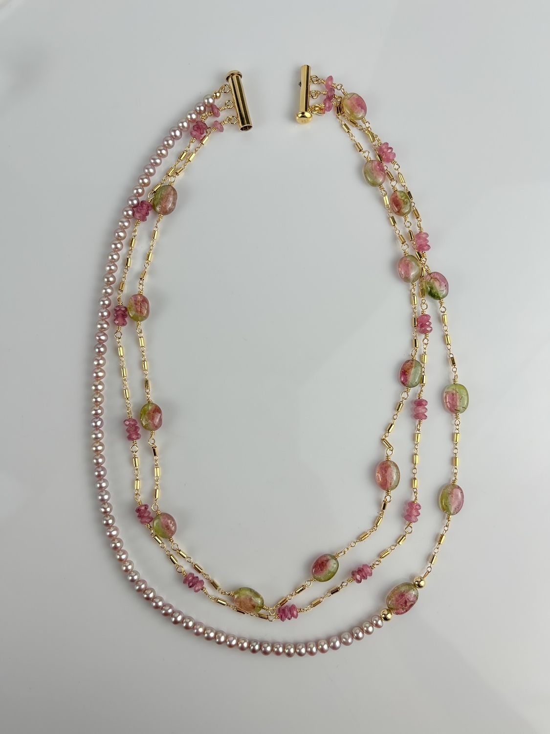 Brazilian Tourmaline Freshwater Pearl Pendant