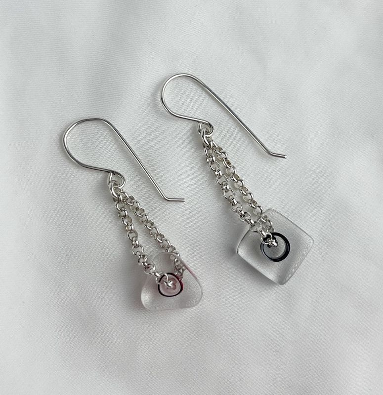Juicy Slice Pendant Sterling Silver, Glass Beads