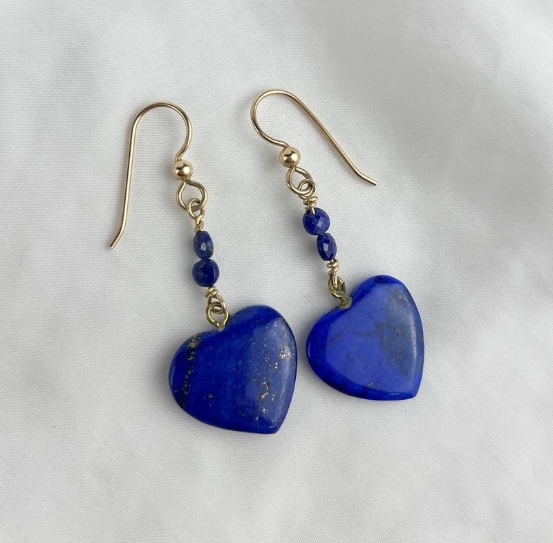 Lapis Earrings 14K Gold Filled
