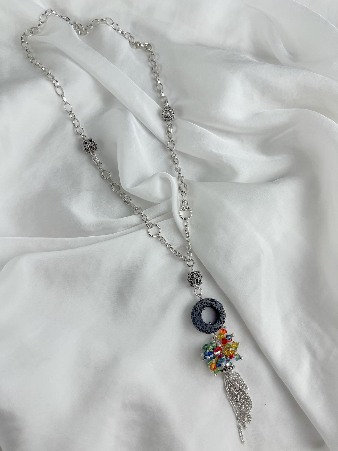 Fireworks Collection with Mexican Lava Stone and Swarovski Crystals SS