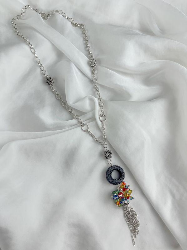 Fireworks Collection with Mexican Lava Stone and Swarovski Crystals SS