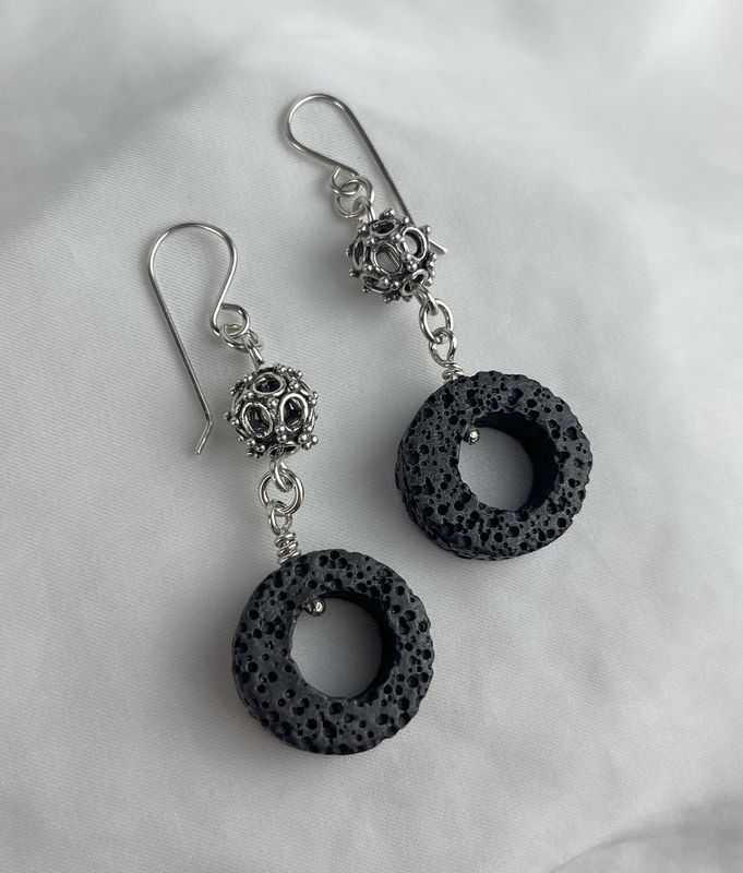 Fireworks Collection with Mexican Lava Stone and Swarovski Crystals SS