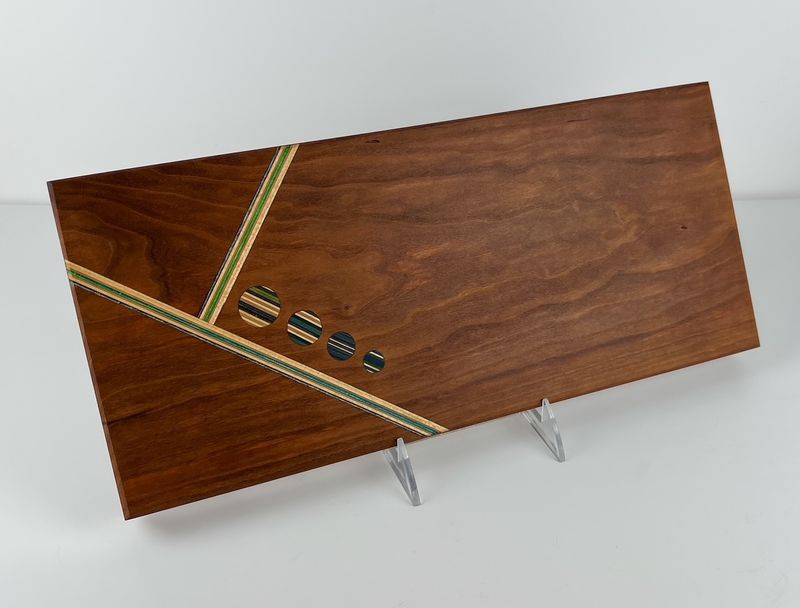 Wooden Cutting/Charcuterie Board with Repurposed Skateboards