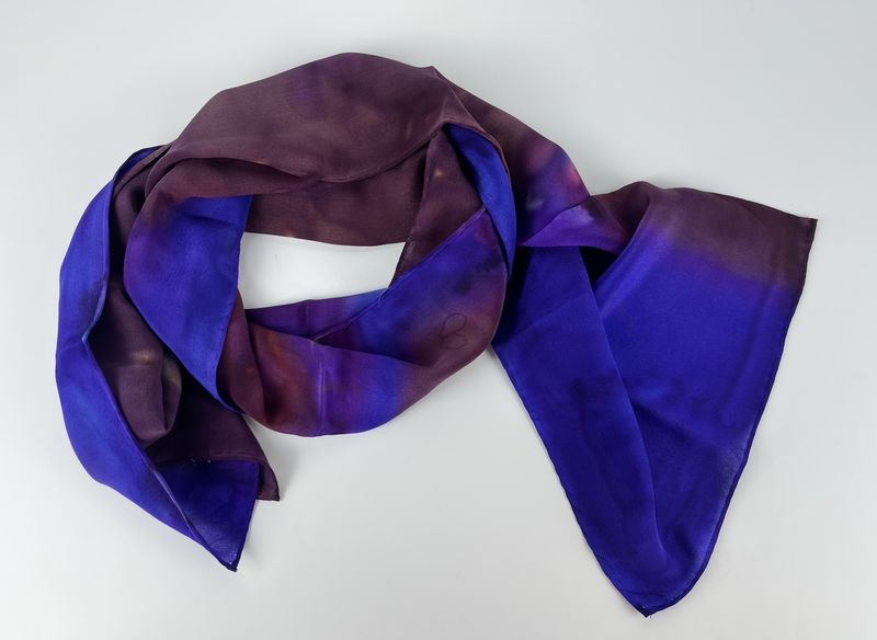 Silk Scarf Hand Painted 57x11"