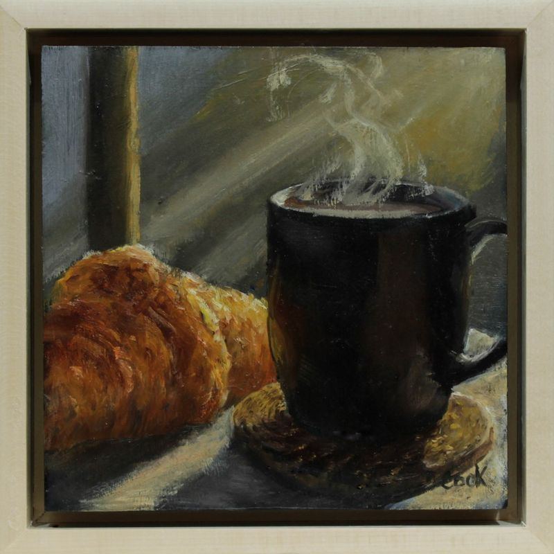 "Breakfast Club" 6x6" Framed 7x7" Oil Collection